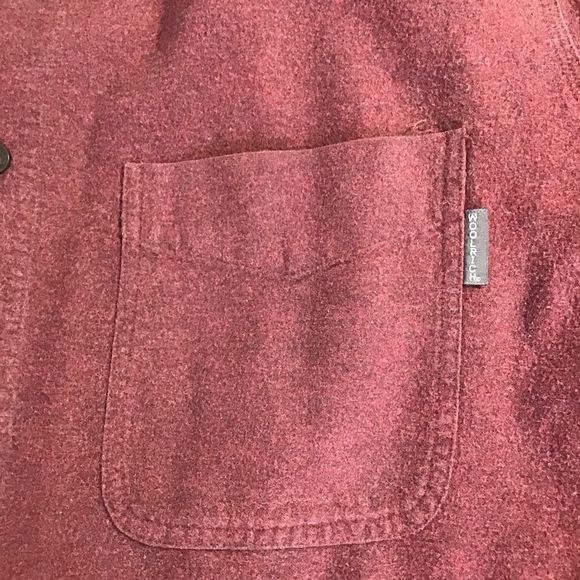 Woolrich Button Up Shirt Long Sleeve Cotton Ruby - Picture 4 of 7